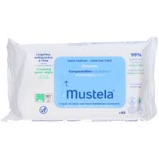 Salviette compostabili all'acqua senza profumo MUSTELA