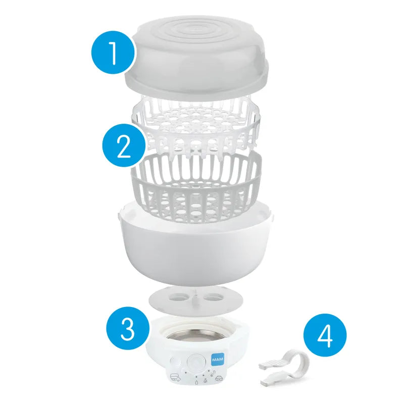 Sterilizzatore per biberon elettrico e scaldabiberon express